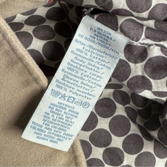 Boden Women’s camel tan Blazer jacket size 6 US elbow patches velvet like - Picture 7 of 7